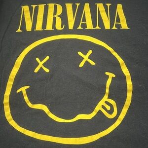 Nirvana Graphic TShirt Black Size Medium